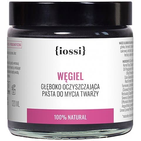 Iossi Oczyszczająca pasta do mycia twarzy Węgiel