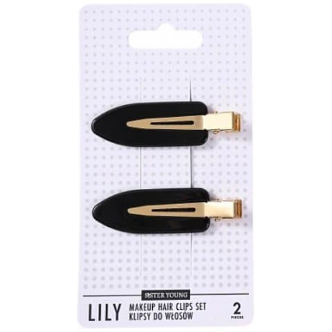 Lily Makeup Hair Clips Set Klipsy do włosów Black