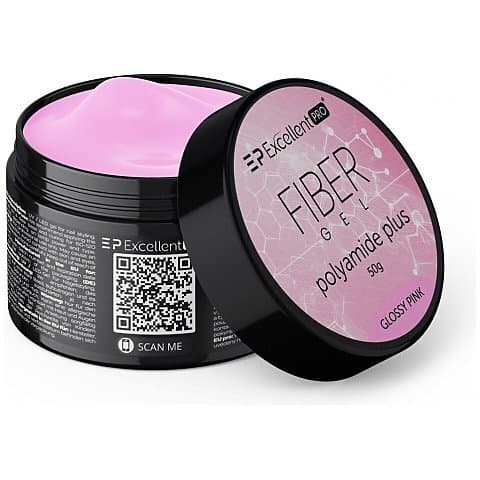Excellent PRO Fiber Gel Polyamide Glossy Pink Żel Z Włóknami