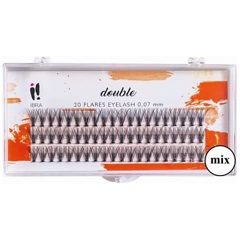 Double Knot-Free Kępki sztucznych rzęs 0.07 C-Mix