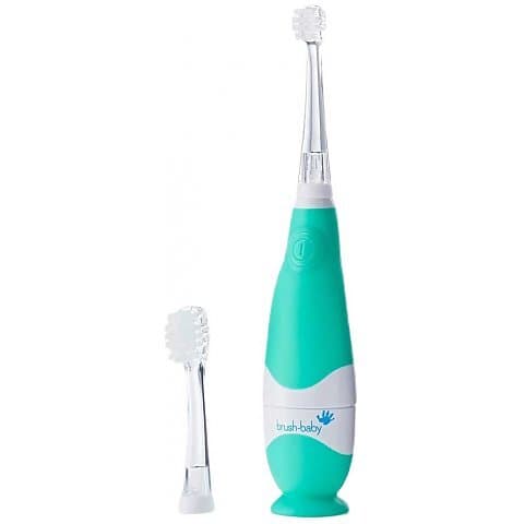 Brush Baby Brush-Baby BabySonic szczoteczka soniczna dla dzieci w wieku 0-3 lat Mint