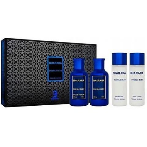 Double Bleu Zestaw upominkowy EDP + woda po goleniu + balsam + żel pod prysznic
