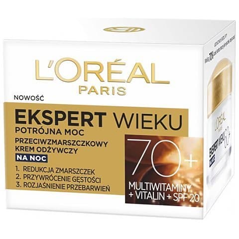L'Oreal Ekspert wieku 70+ Przeciwzmarszczowy krem odżywczy na noc