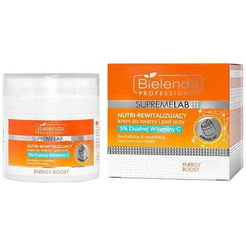 Professional Supremelab Energy Boost nutri-rewitalizujący Krem do twarzy i pod oczy 5% podwójnej Witaminy C