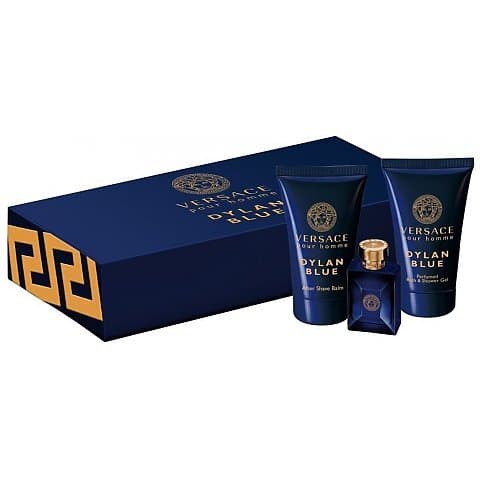 Pour Homme Dylan Blue Zestaw upominkowy EDT + balsam po goleniu + żel pod prysznic