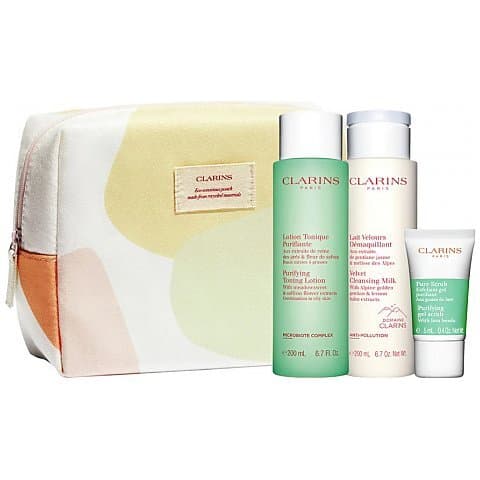 Velvet Milk Set Zestaw upominkowy mleczko oczyszczające + tonik oczyszczający + Peeling do twarzy + kosmetyczka