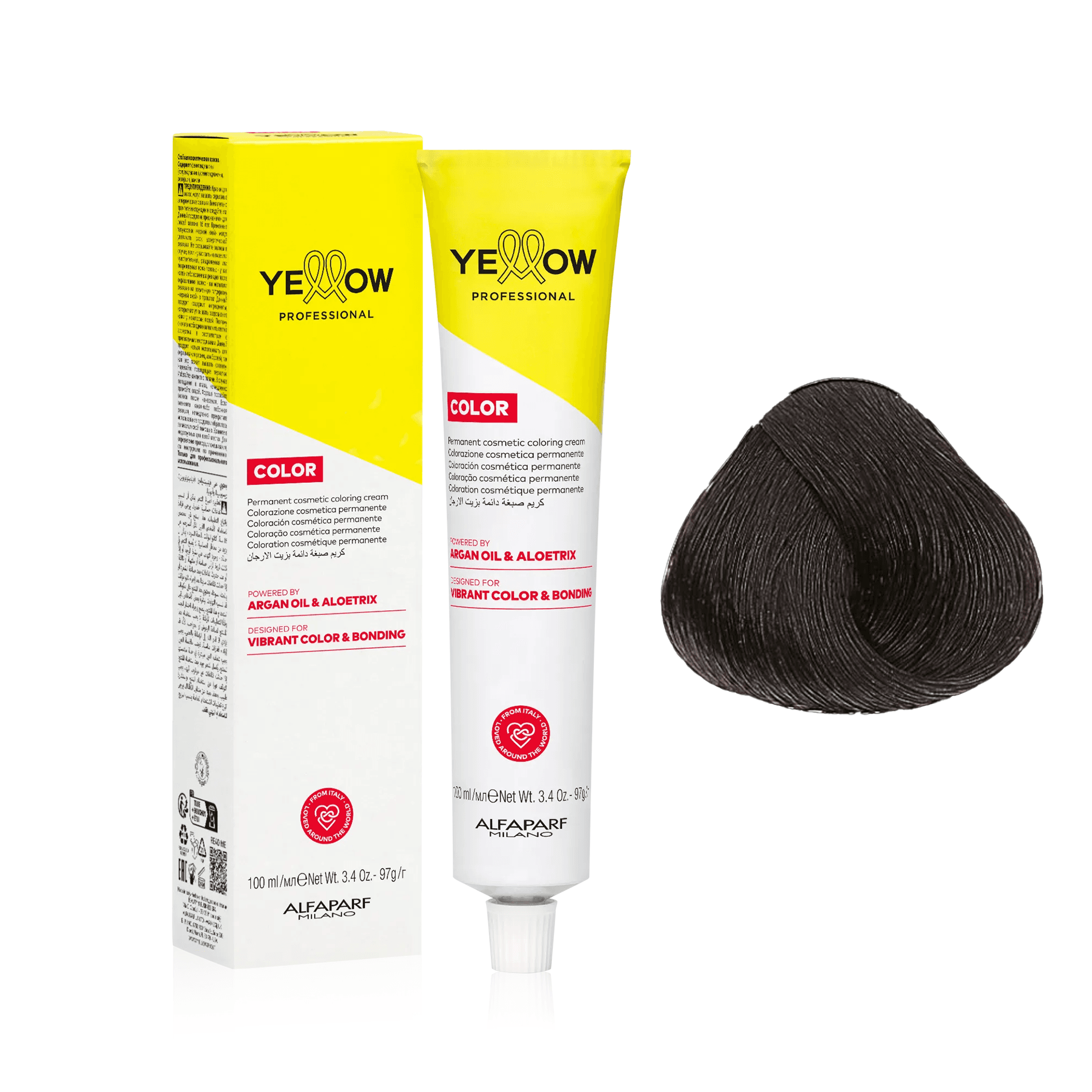 Yellow Color | Farba do włosów - kolor: 5.53 jasny brąz mahoniowo-złoty