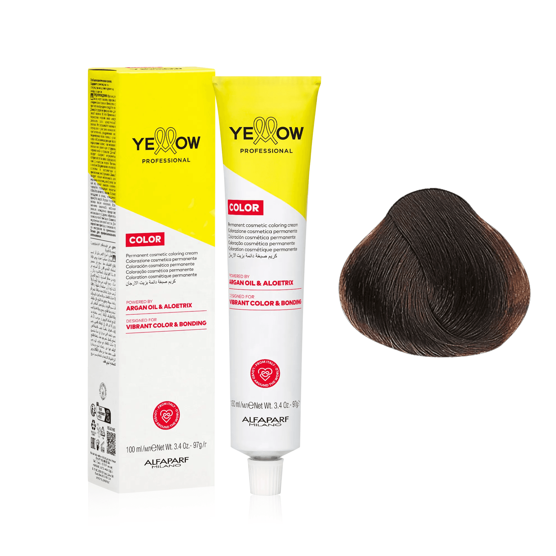 Yellow Color | Farba do włosów - kolor: 7.32 średni blond złoto-fioletowy