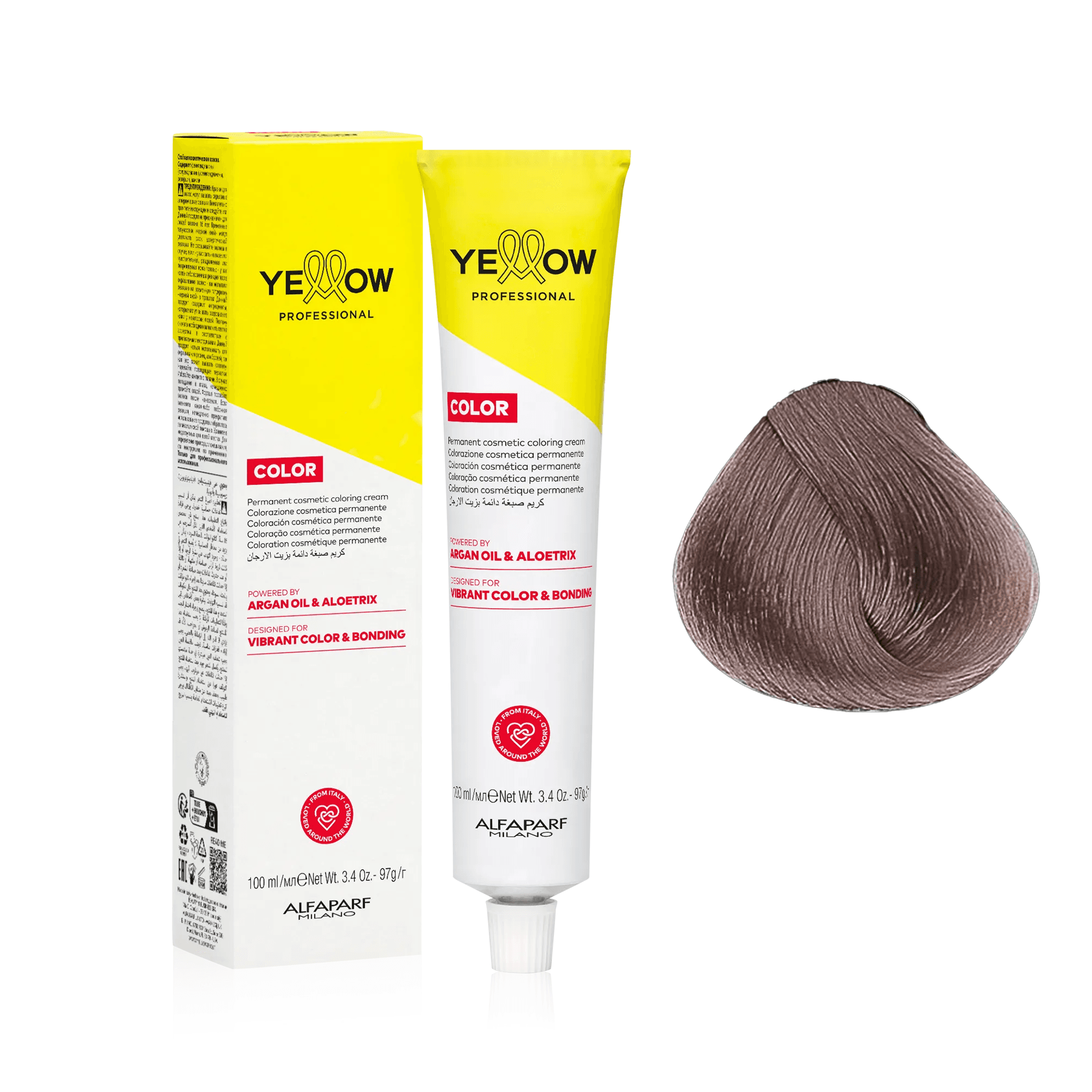 Yellow Color | Farba do włosów - kolor: 8.21 Jasny blond fioletowo-popielaty