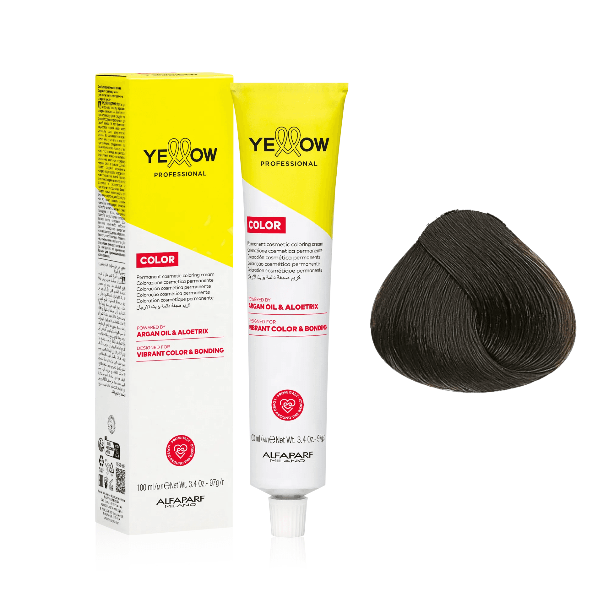 Yellow Color | Farba do włosów - kolor: 5 COOL chłodny jasny naturalny brąz