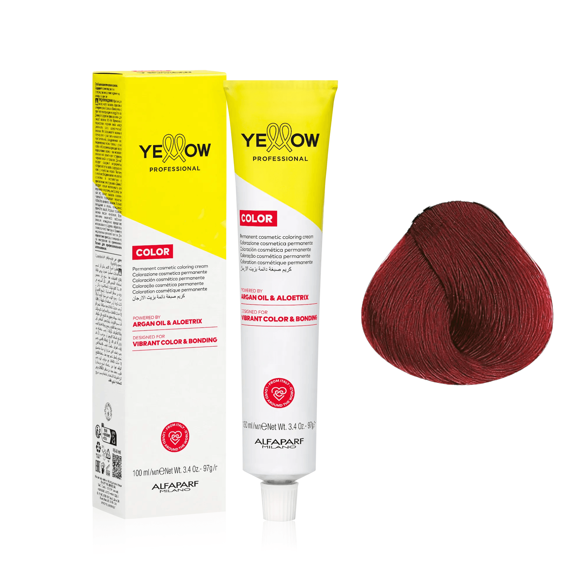 Yellow Color | Farba do włosów - kolor: 6.66S ciemny blond super intensywnie czerwony