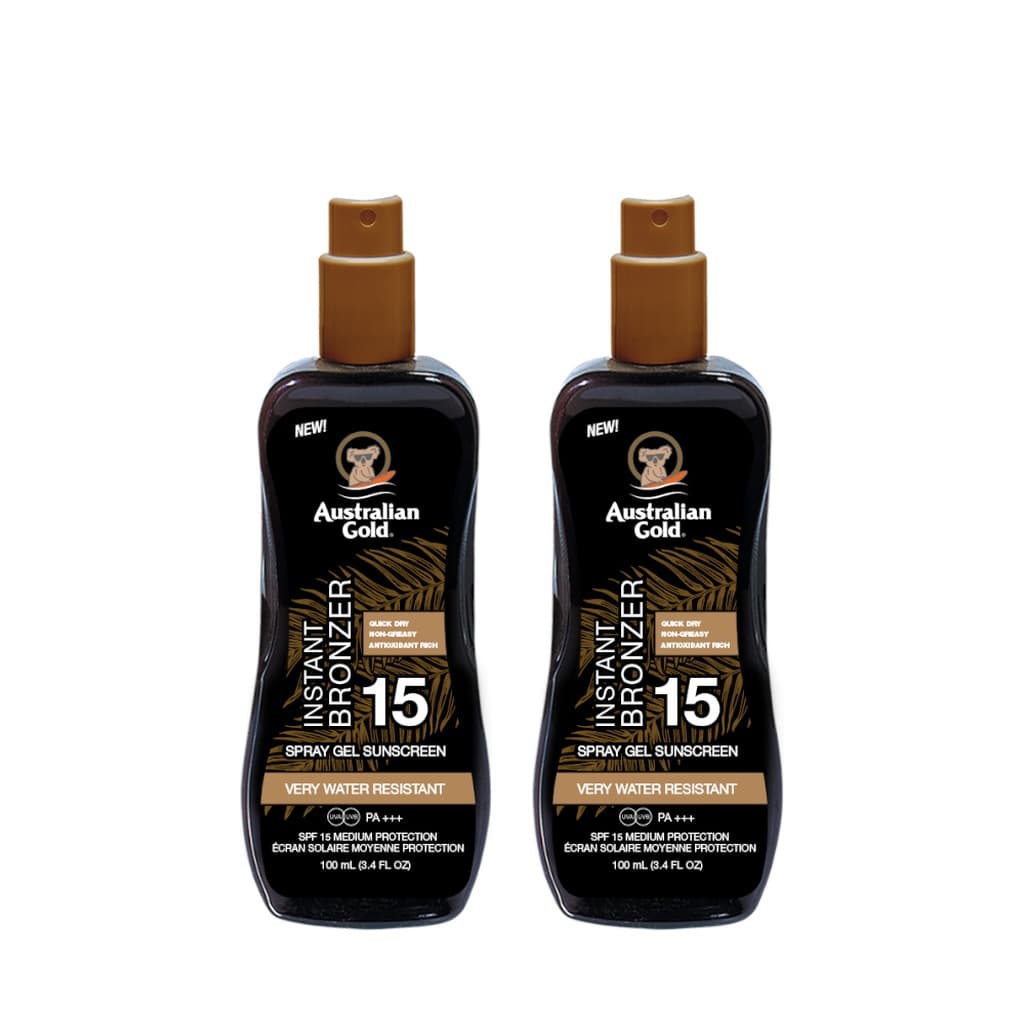SPF15 Spray Gel Bronzer | Spray do opalania z bronzerem Zestaw