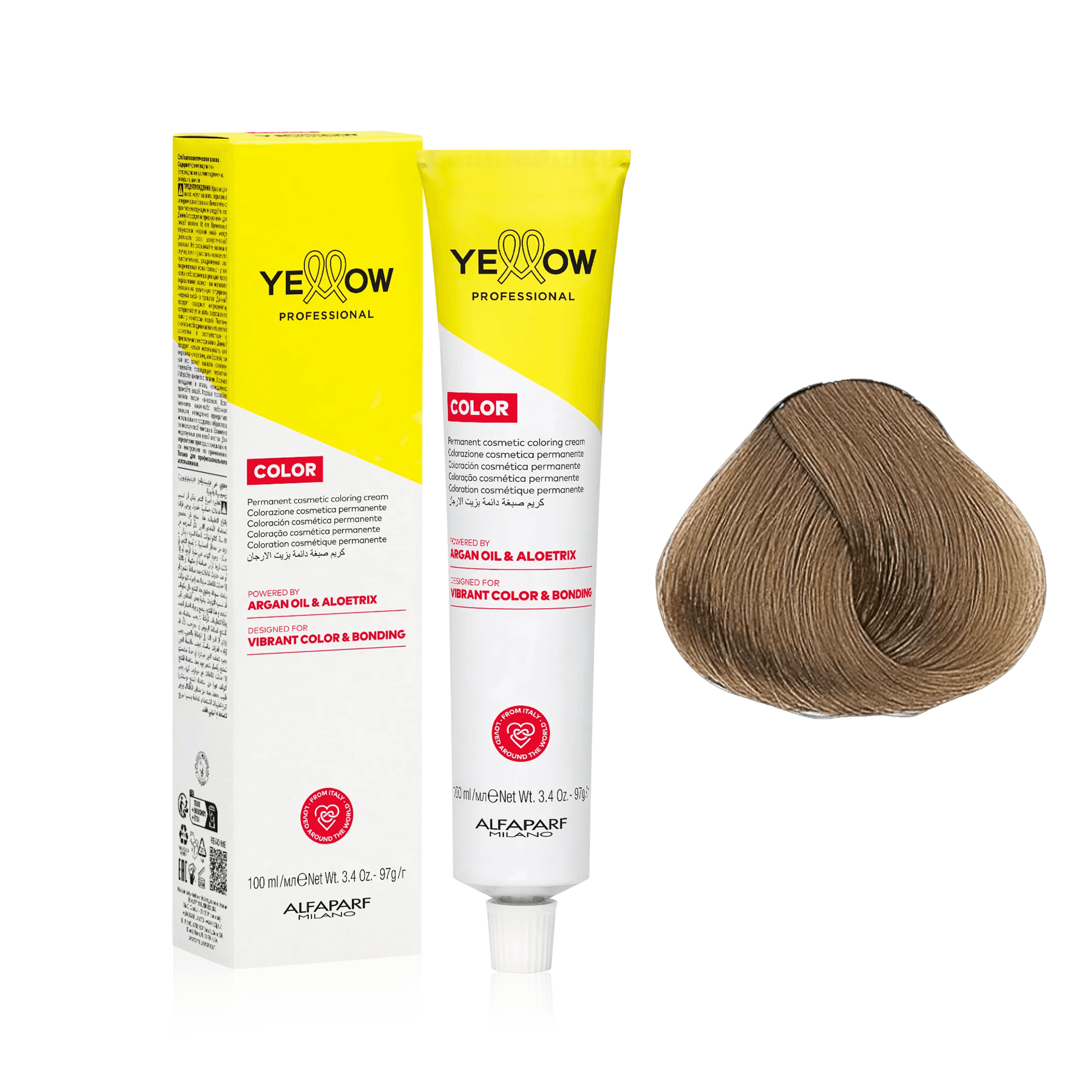 Yellow Color | Farba do włosów - kolor: 8.31 Jasny blond złoto-popielaty