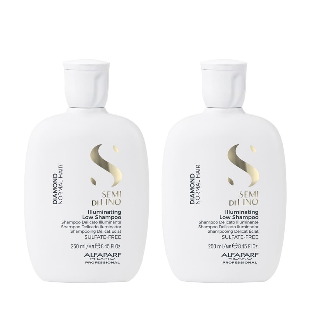 Semi Di Lino Diamond Illuminating Low | Rozświetlający szampon niskopieniący Zestaw
