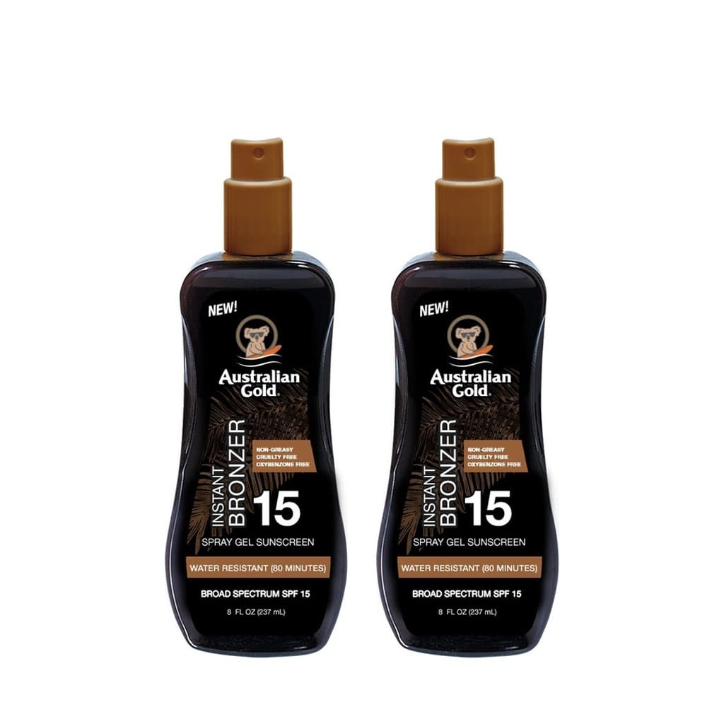 SPF 15 Spray Gel Bronzer | Spray do opalania z bronzerem Zestaw