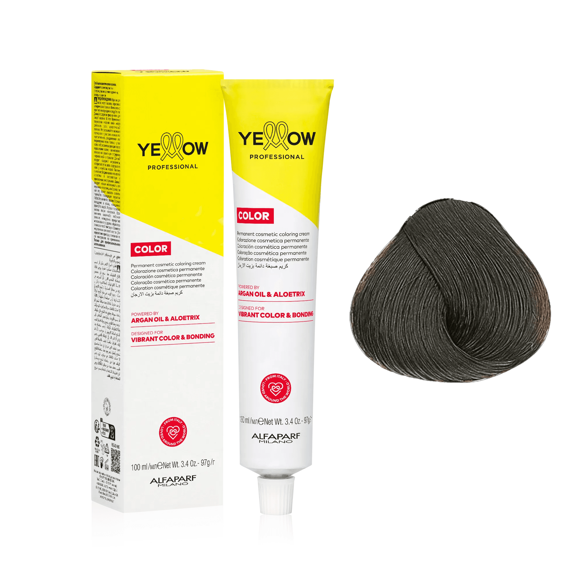 Yellow Color | Farba do włosów - kolor: 6.1 ciemny blond popielaty