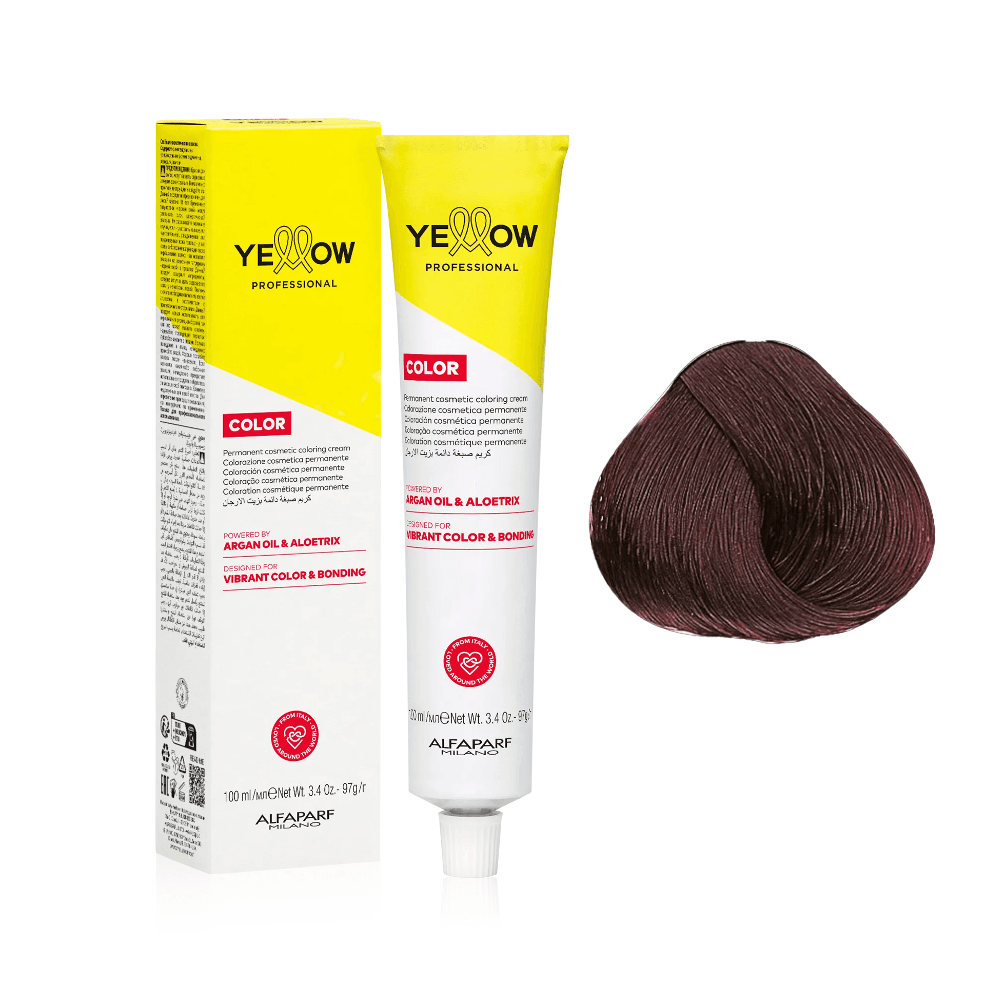 Yellow Color | Farba do włosów - kolor: 7.53 średni blond mahoniowo-złoty