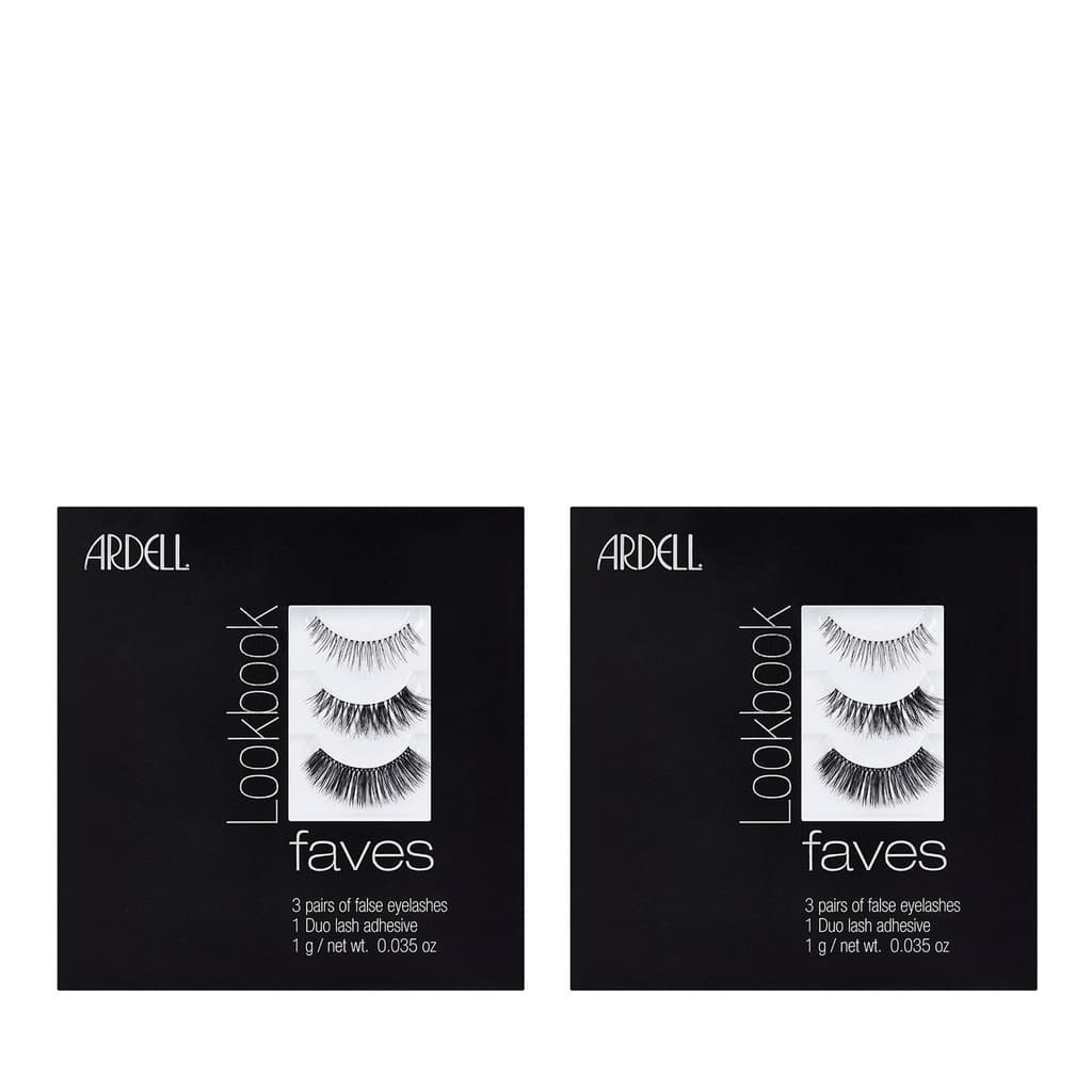 Mini Faves 3-Pair Lash Lookbook + Duo Adhesive | Zestaw 3 modeli rzęs na pasku: 105,110,120 + klej DUO Zestaw