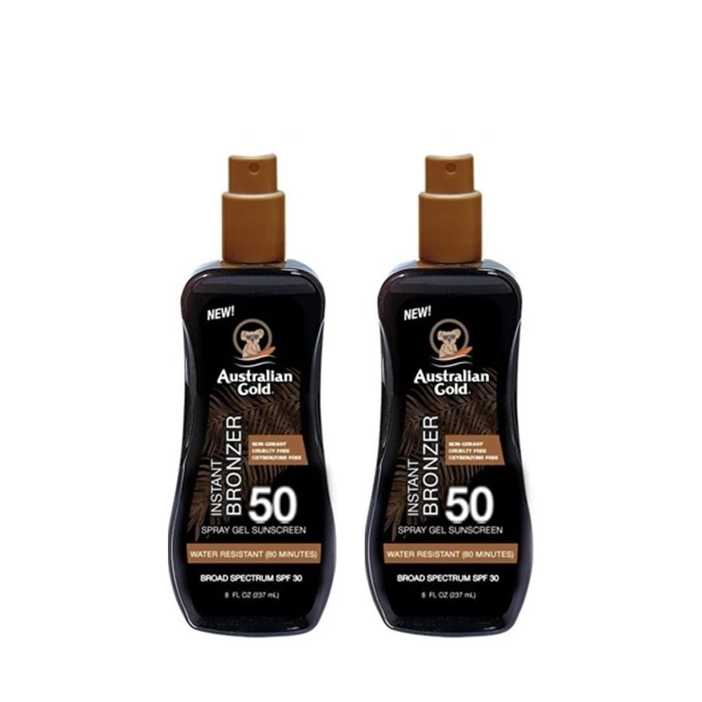 SPF 50 Spray Gel Bronzer | Spray do opalania z bronzerem Zestaw