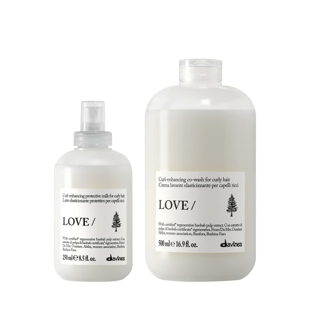 Love Curl | Rewitalizująca mgiełka do włosów kręconych i falowanych + Krem oczyszczający co-wash podkreślający skręt do włosów kręconych i falowanych zestaw