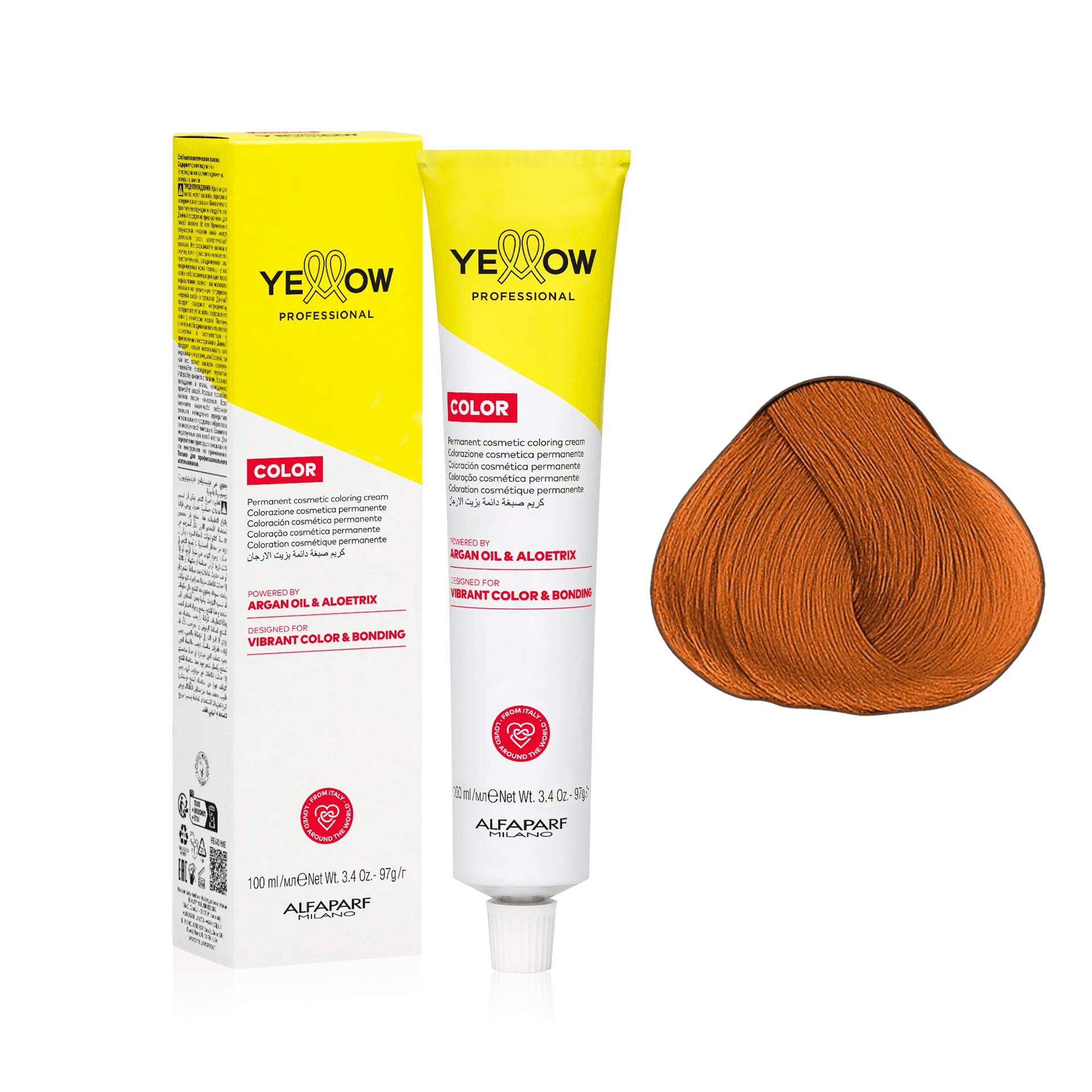 Yellow Color | Farba do włosów - kolor: 8.44+ Jasny blond intensywny miedziany