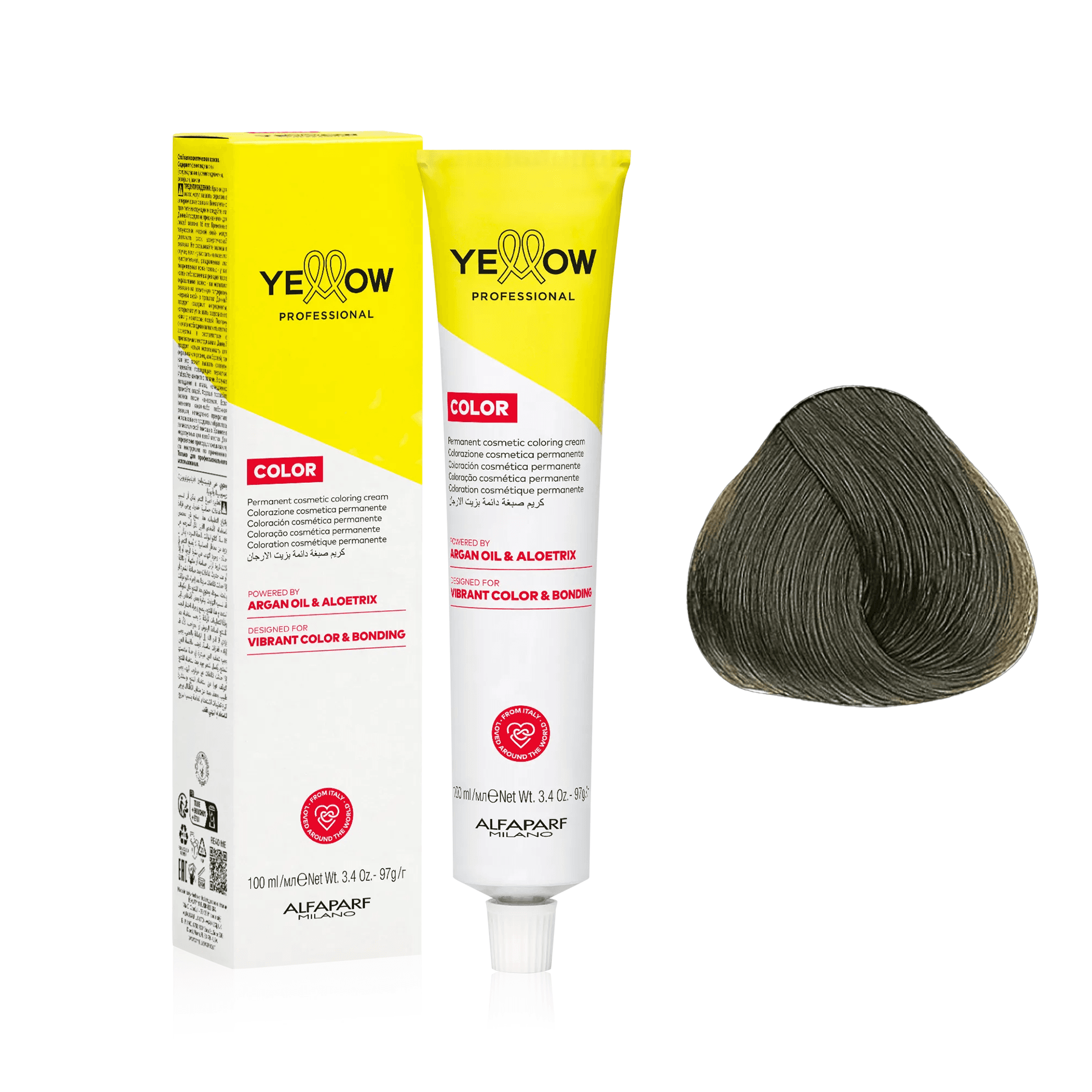 Yellow Color | Farba do włosów - kolor: 7.11 średni blond intensywnie popielaty