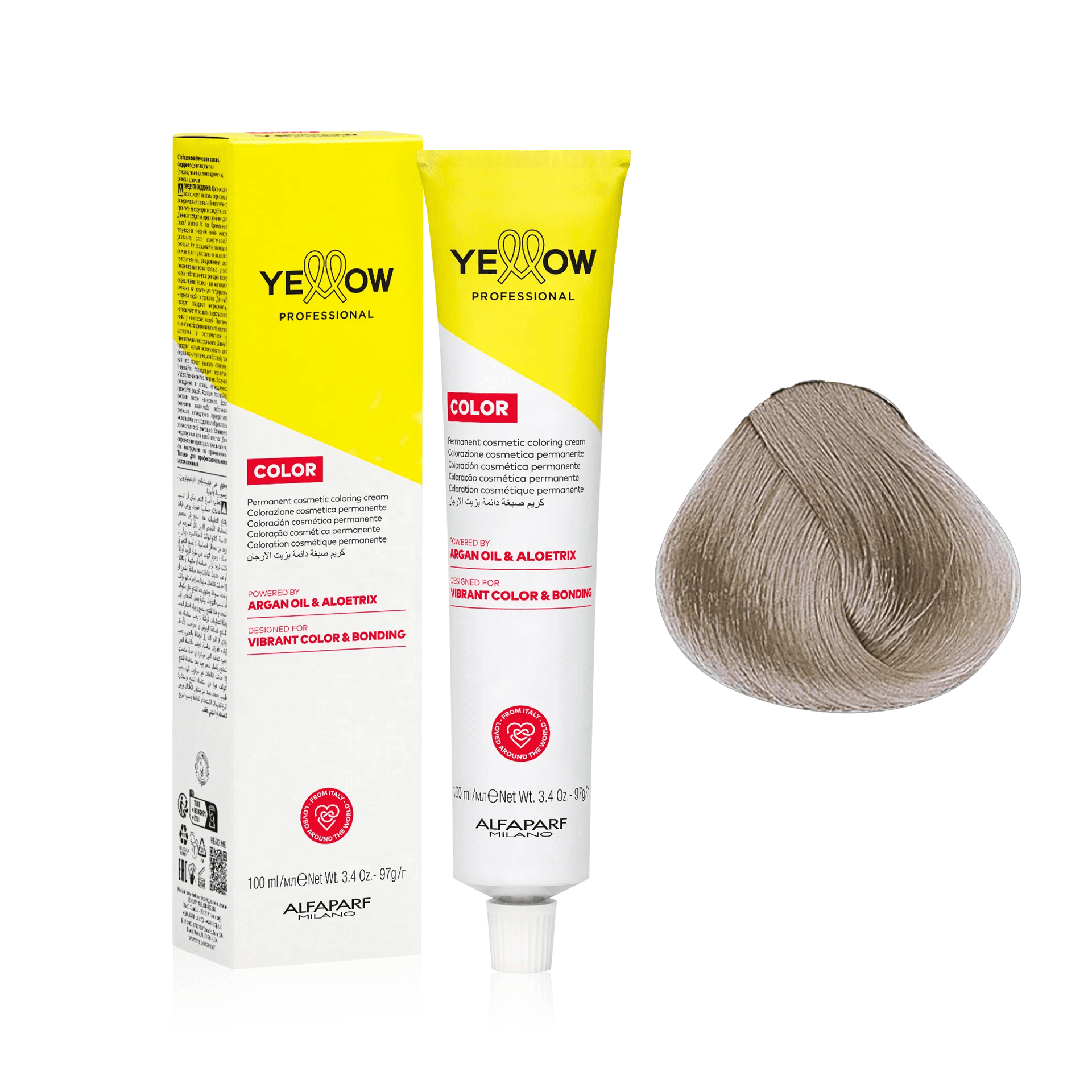 Yellow Color | Farba do włosów - kolor 11.21 super rozjaśniający blond fioletowo-popielaty