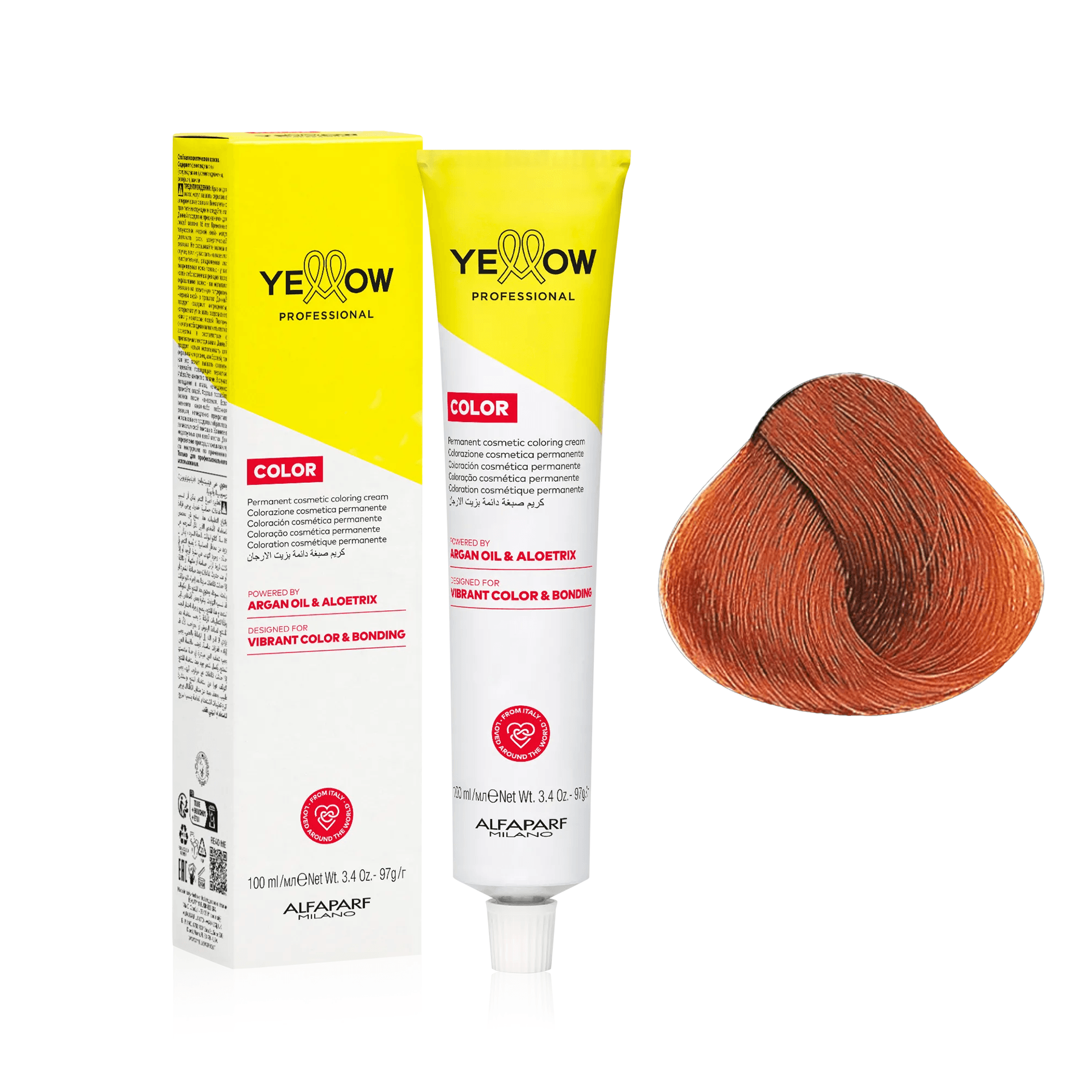 Yellow Color | Farba do włosów - kolor: 8.4 Jasny blond miedziany