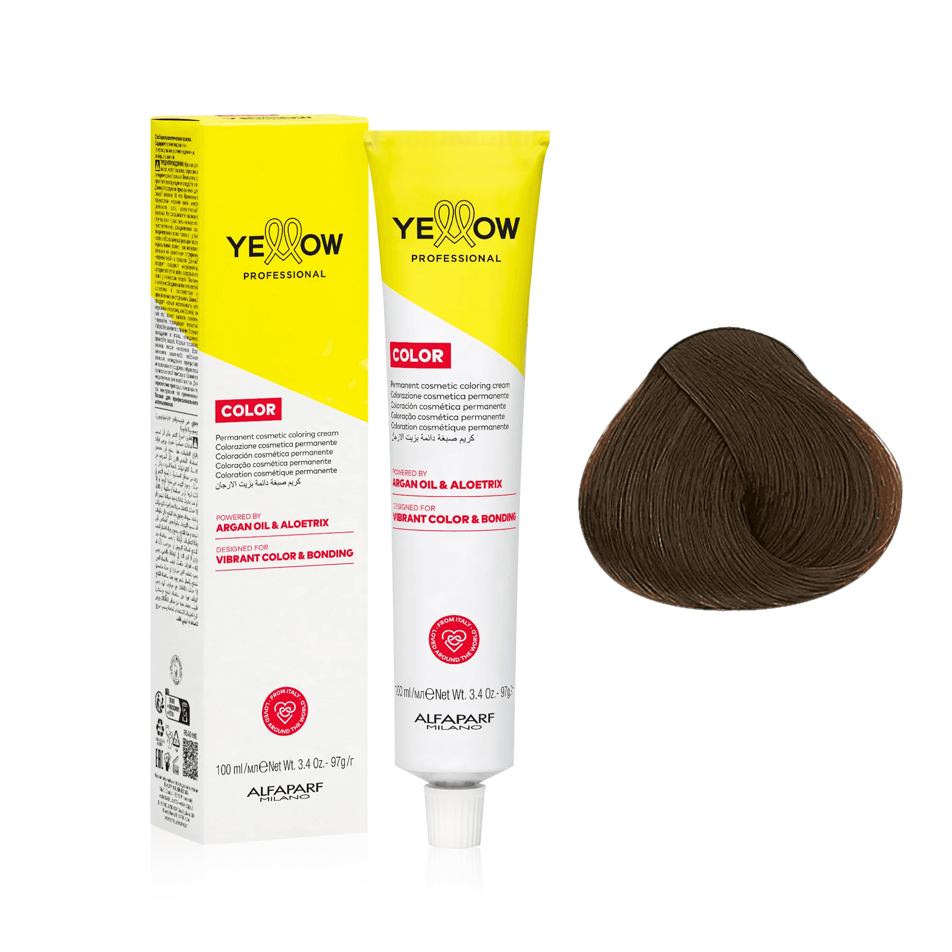 Yellow Color | Farba do włosów - kolor: 6.32 ciemny blond złoto-fioletowy