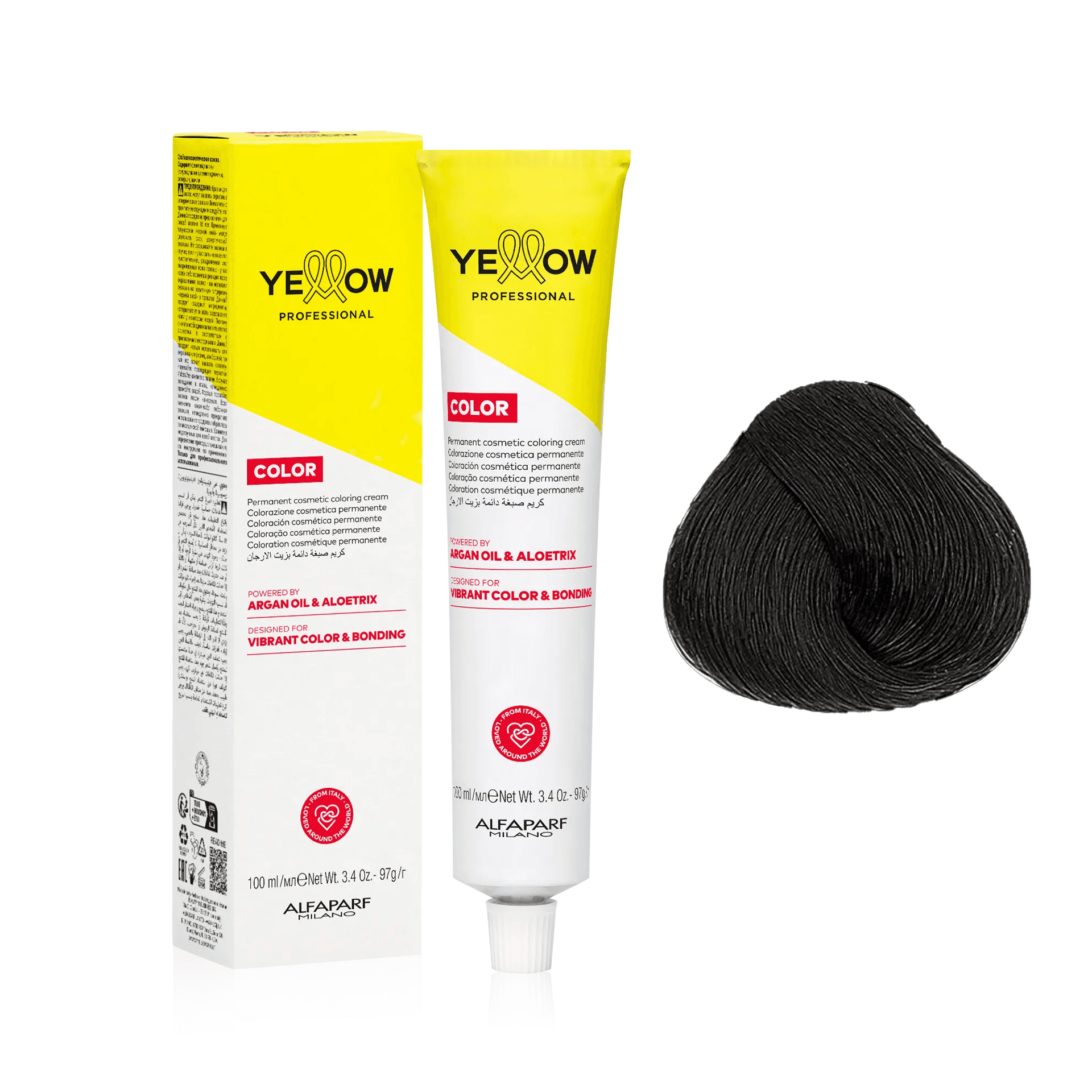 Yellow Color | Farba do włosów - kolor: 4.1 średni brąz popielaty
