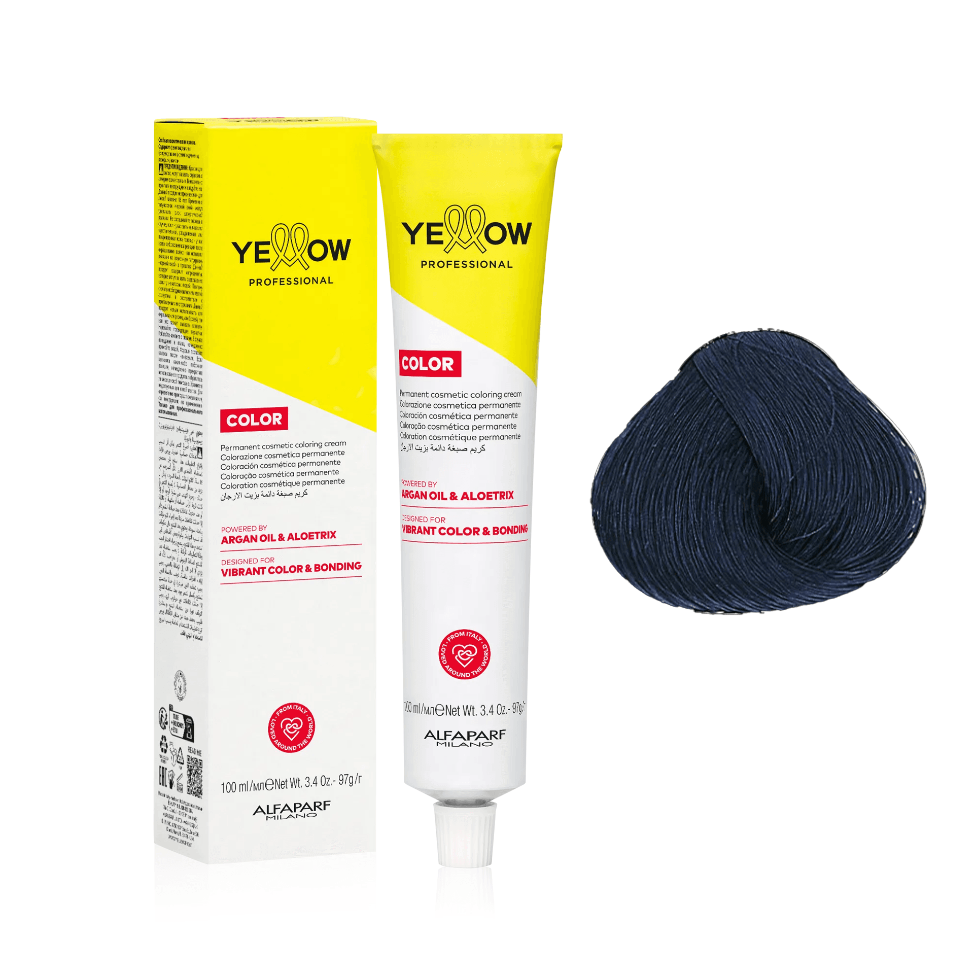 Yellow Color | Farba do włosów - kolor 1.11 niebieska czerń