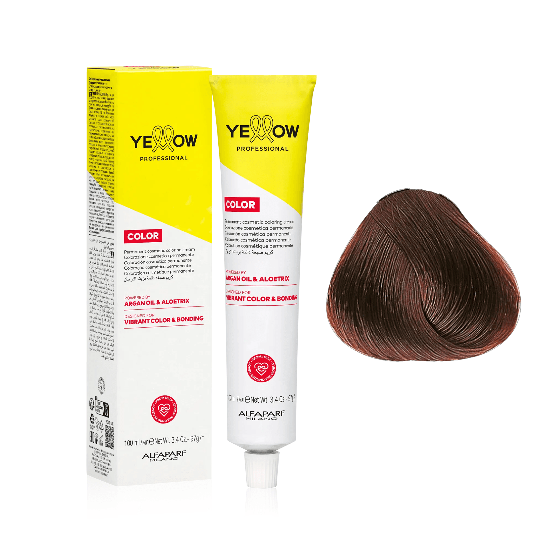 Yellow Color | Farba do włosów - kolor: 6.45 ciemny blond miedziano-mahoniowy