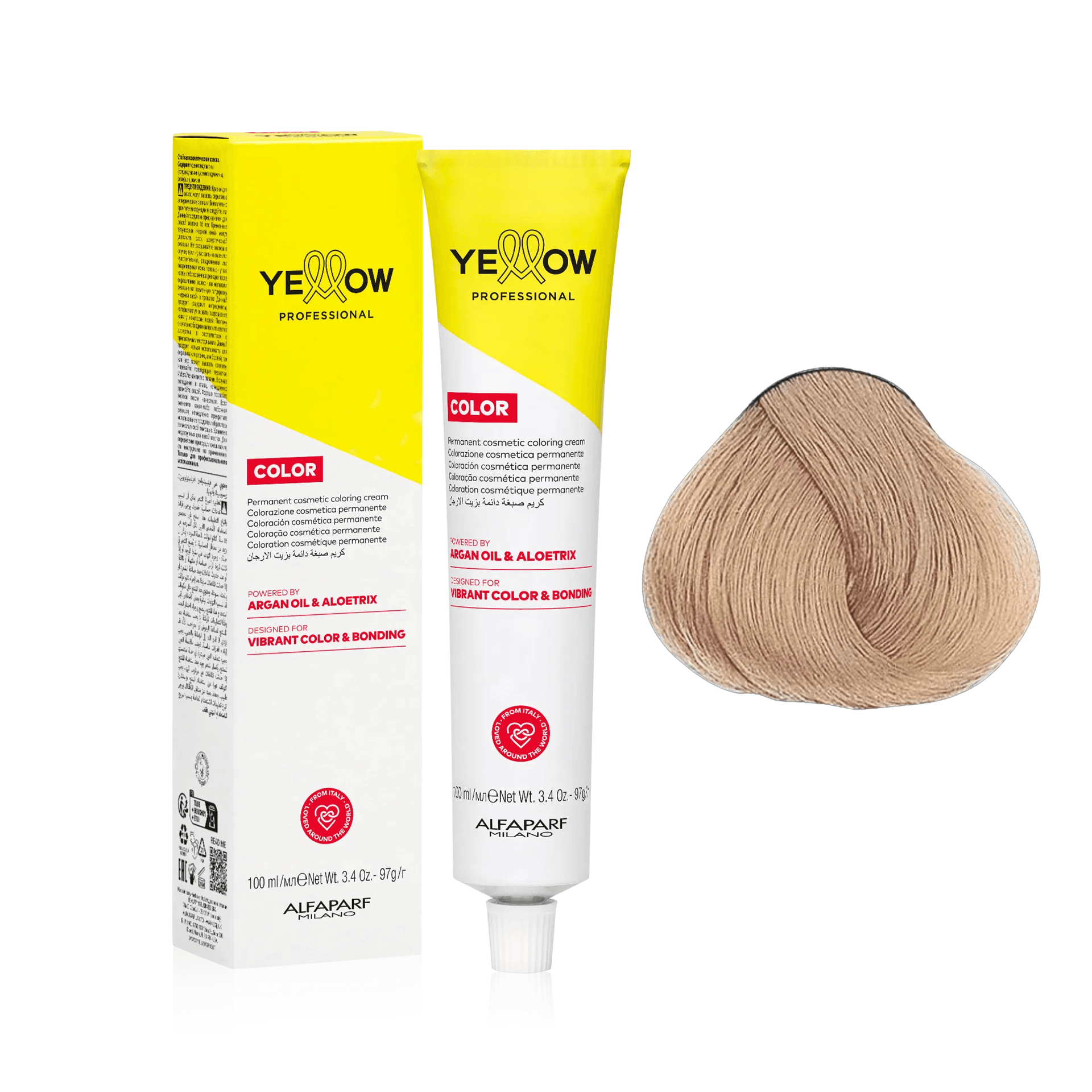 Yellow Color | Farba do włosów - kolor: 9.32 Bardzo jasny blond złoto-fioletowy