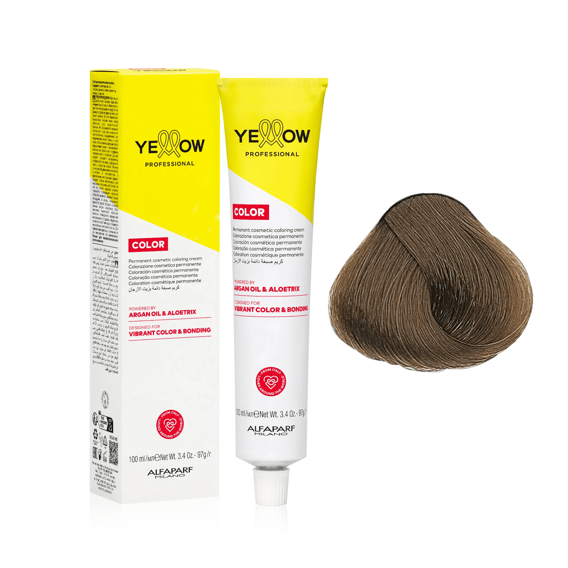 Yellow Color | Farba do włosów - kolor: 7.31 średni blond złoto-popielaty