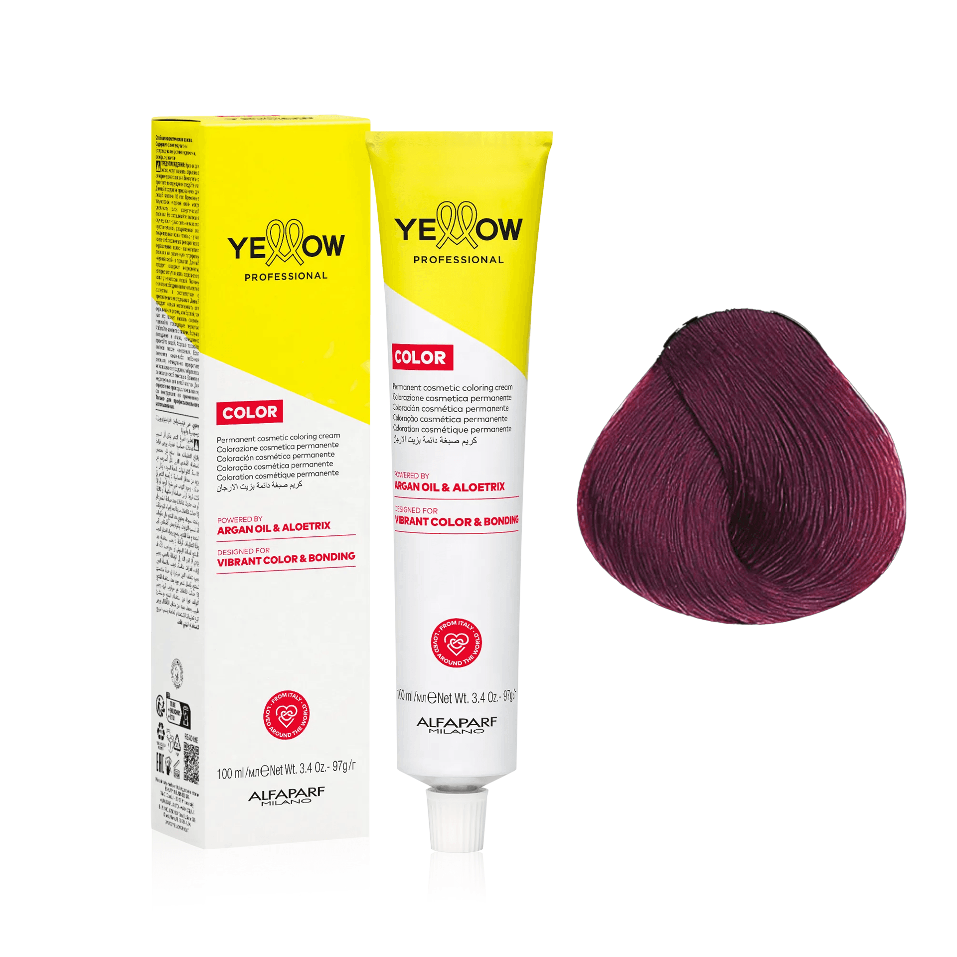 Yellow Color | Farba do włosów - kolor: 6.26 ciemny blond czerwono-fioletowy