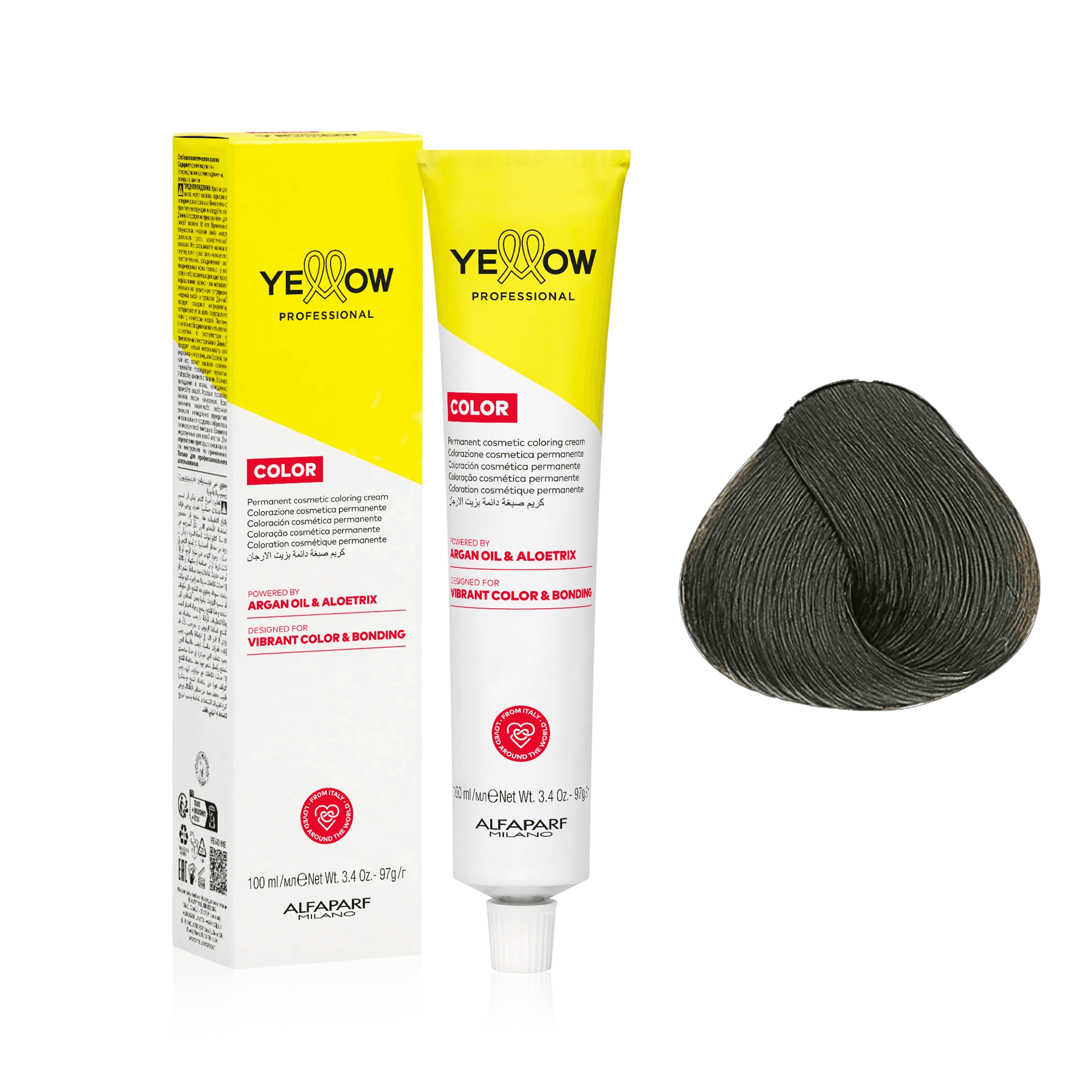 Yellow Color | Farba do włosów - kolor: 6.11 ciemny blond intensywnie popielaty