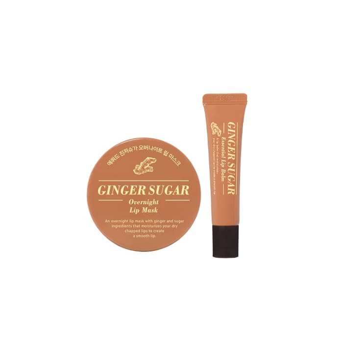 [DEAL]ETUDE - Ginger Sugar Overnight Lip Mask - (.) Set + Ginger Sugar Essential Lip Balm - (.) Set