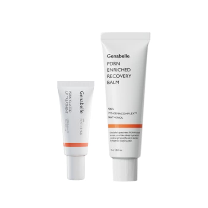 PDRN Glazed Lip Treatment - (1ea) & Enriched Recovery Balm - (1ea) Set