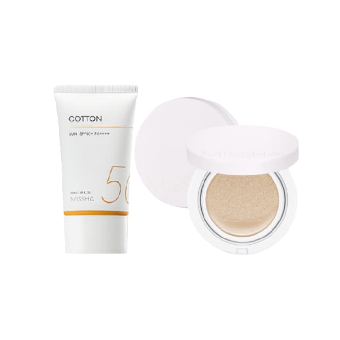 Missha Cotton Sun X Magic Cushion Cover Lastng # 21 zestaw
