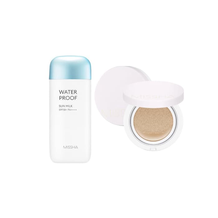 All-Around Safe Block Waterproof Sun Milk SPF 50+/PA++++ - (.) + Magic Cushion Cover Lasting - (SPF50+.