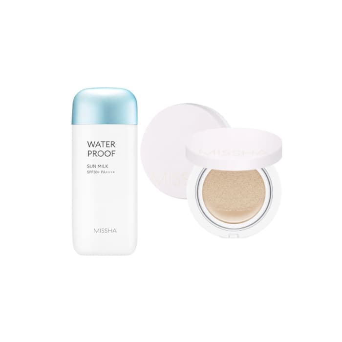 All-Around Safe Block Waterproof Sun Milk SPF 50+/PA++++ - (.) + Magic Cushion Cover Lasting - (SPF50+.