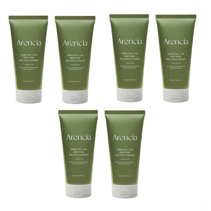 [DEAL]Arencia - Green Tea + LHA Deep Pore Rice Cake Cleanser - (.) Set