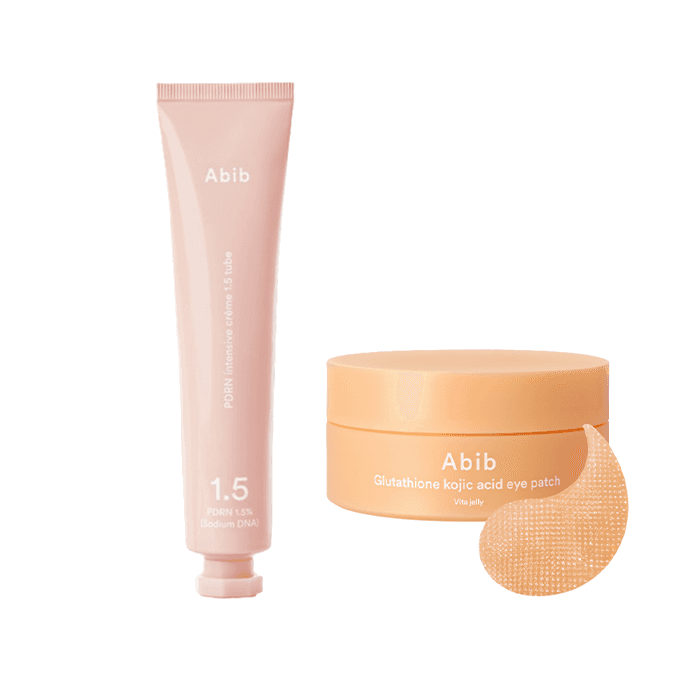 PDRN Intensive Creme 1.5 Tube (1ea) X Glutathione Kojic Acid Eye Patch Vita Jelly (1ea) Set