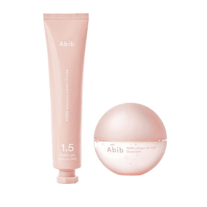 PDRN Intensive Creme 1.5 Tube (1ea) X PDRN Collagen Lip Mask Glazed Jelly (1ea) Set