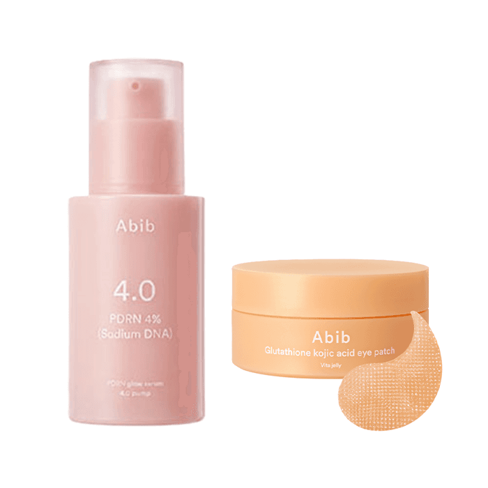 PDRN Glow Serum 4.0 Pump (1ea) X Glutathione Kojic Acid Eye Patch Vita Jelly (1ea) Set