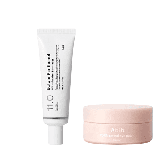 Ectoin Panthenol 11% Moisturizer Barrier Tube (1ea) X PDRN Retinal Eye Patch Glow Jelly (1ea) Set