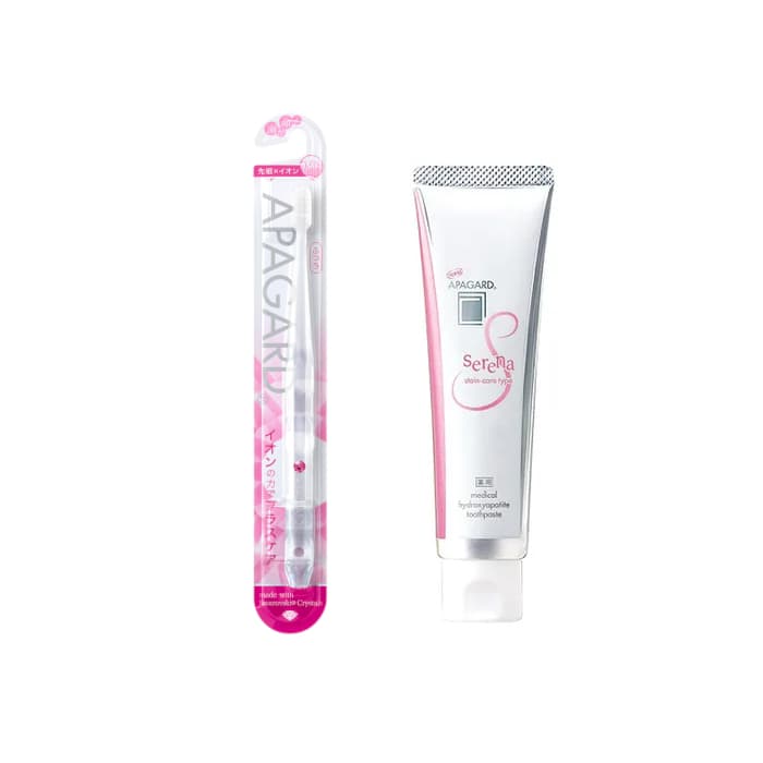 Serena Toothpaste - (.) + APAGARD - Crystal Toothbrush -. - Random Color (.) Set