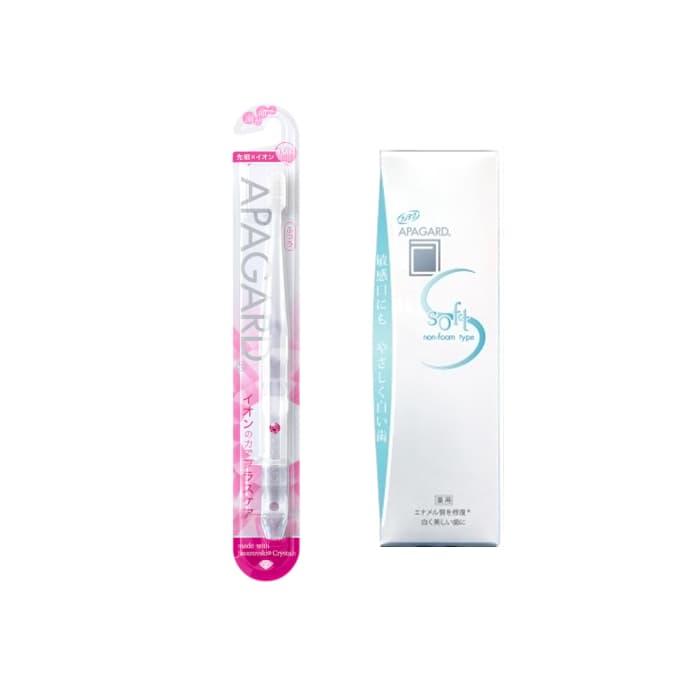 Soft Toothpaste - (.) + APAGARD - Crystal Toothbrush -. - Random Color (.) Set