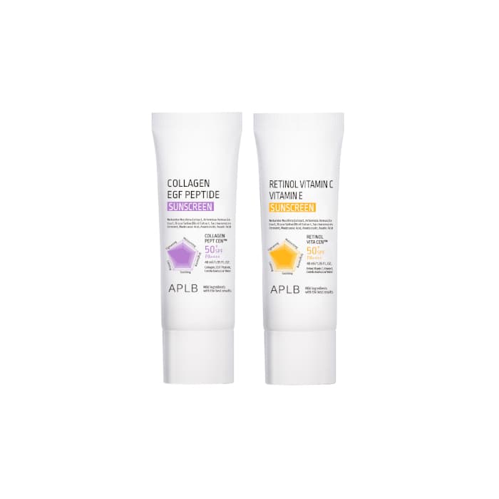Retinol Vitamin C Vitamin E & Collagen EGF Peptide Sunscreen SPF50+ PA++++ - () Set