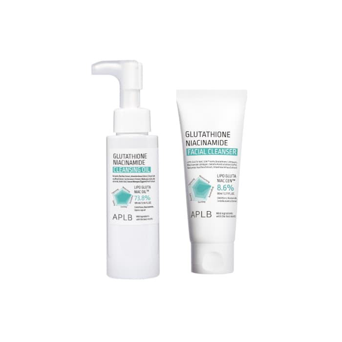 Glutathione Niacinamide Facial Cleanser - & Cleansing Oil - Set